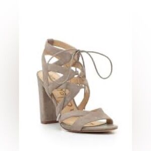 Womens Straps gladiator chunk high heels suede sandals/booties, Size: 9.5